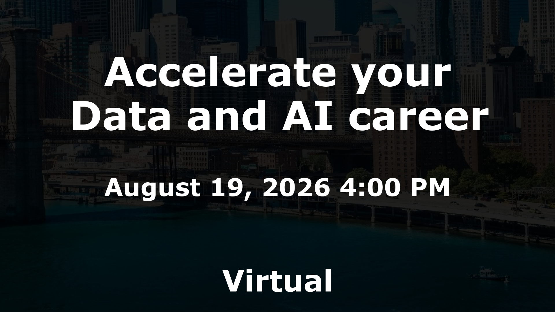 Accelerate your Data and AI career event image